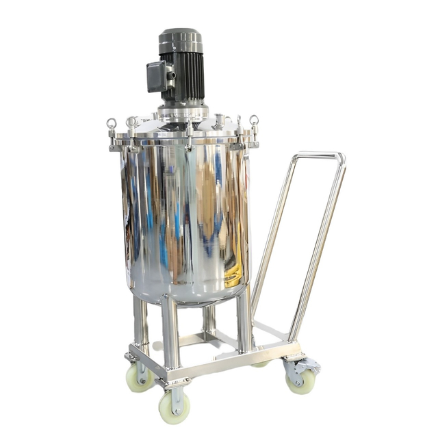 Food Grade Stainless Steel 304 Movable Single Layer Cream Transfer Batching Tank Soap High Shear Emulsifying tank