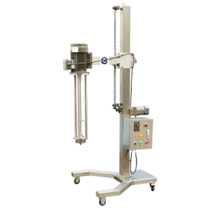 2.2KW High Shear Dispersion Emulsifier Stainless Steel 304 316L Mixer Sanitary Homogenizer With Electric Lift