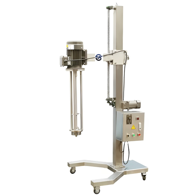 2.2KW High Shear Dispersion Emulsifier Stainless Steel 304 316L Mixer Sanitary Homogenizer With Electric Lift