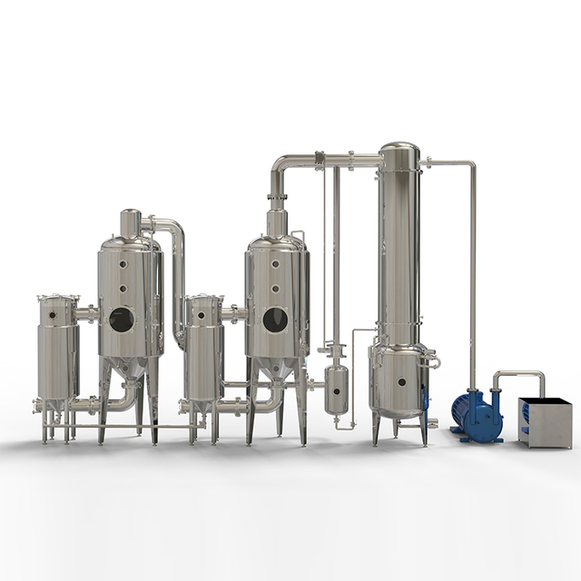 2000L Stainless Steel Dual-effect Low Temperature Steam Heating Vacuum Evaporator Vacuum Concentrator