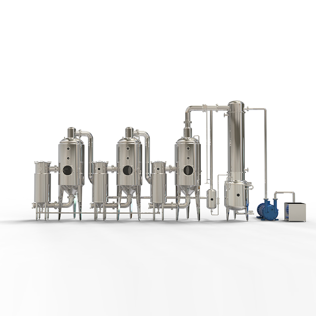 Stainless Steel Triple Effect Energy Saving Low Temperature Steam Heating Concentrator Vacuum Evaporator