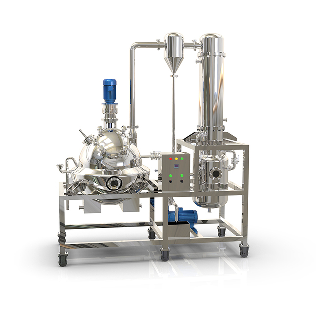 Small Capacity Food Grade Stainless Steel 304 316L Movable Vacuum Spherical Concentrator Vacuum Spherical Evaporator For Herbal